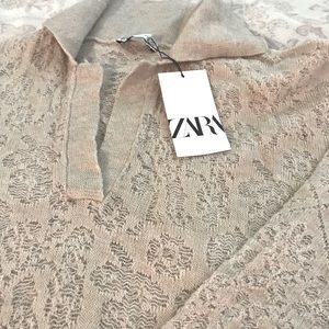 Zara Ecru Knit Tunic